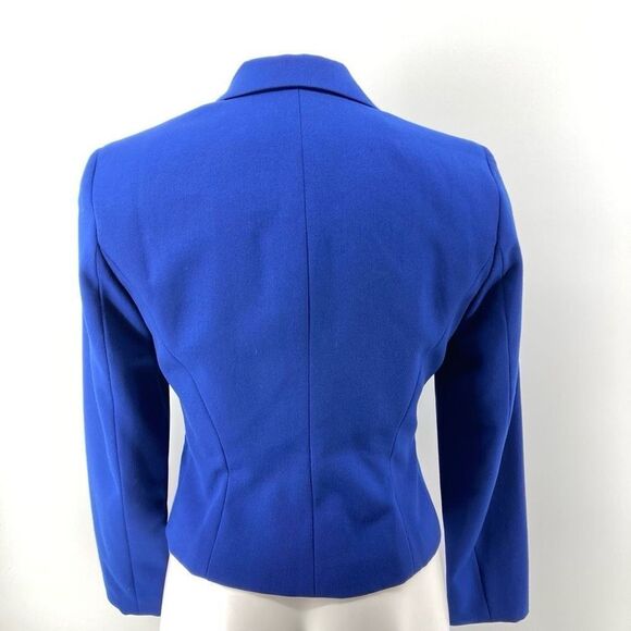 Vintage Saks Fifth Avenue Folio Collection Wool Blue Button Front Blazer 4P - Picture 11 of 13